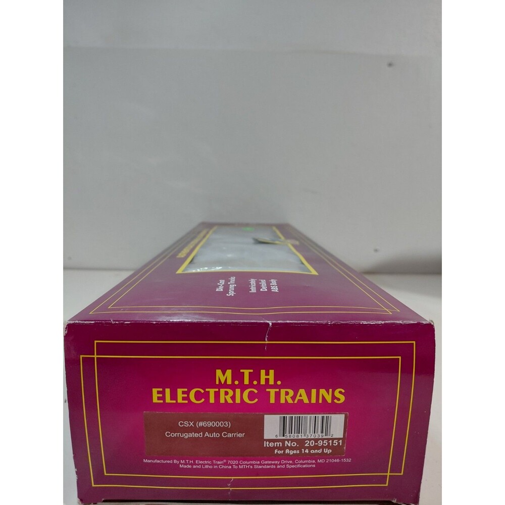 MTH 20-95151 O Gauge Model Railroad CSX Closed Auto Carrier Rack Car w/Box - Picture 11 of 12